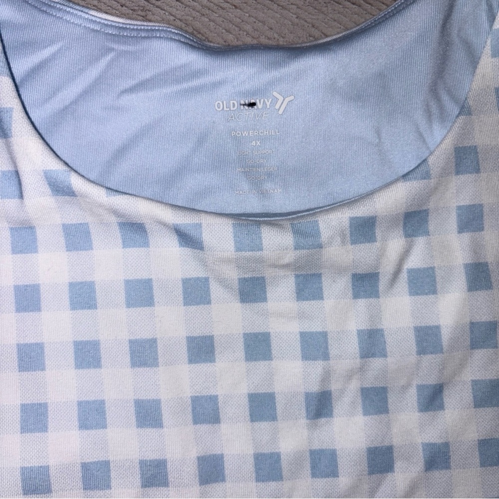 π Old Navy Active Womens Plus 3X Powersoft Built in Bra Athletic Tank Top Blue - Picture 4 of 15